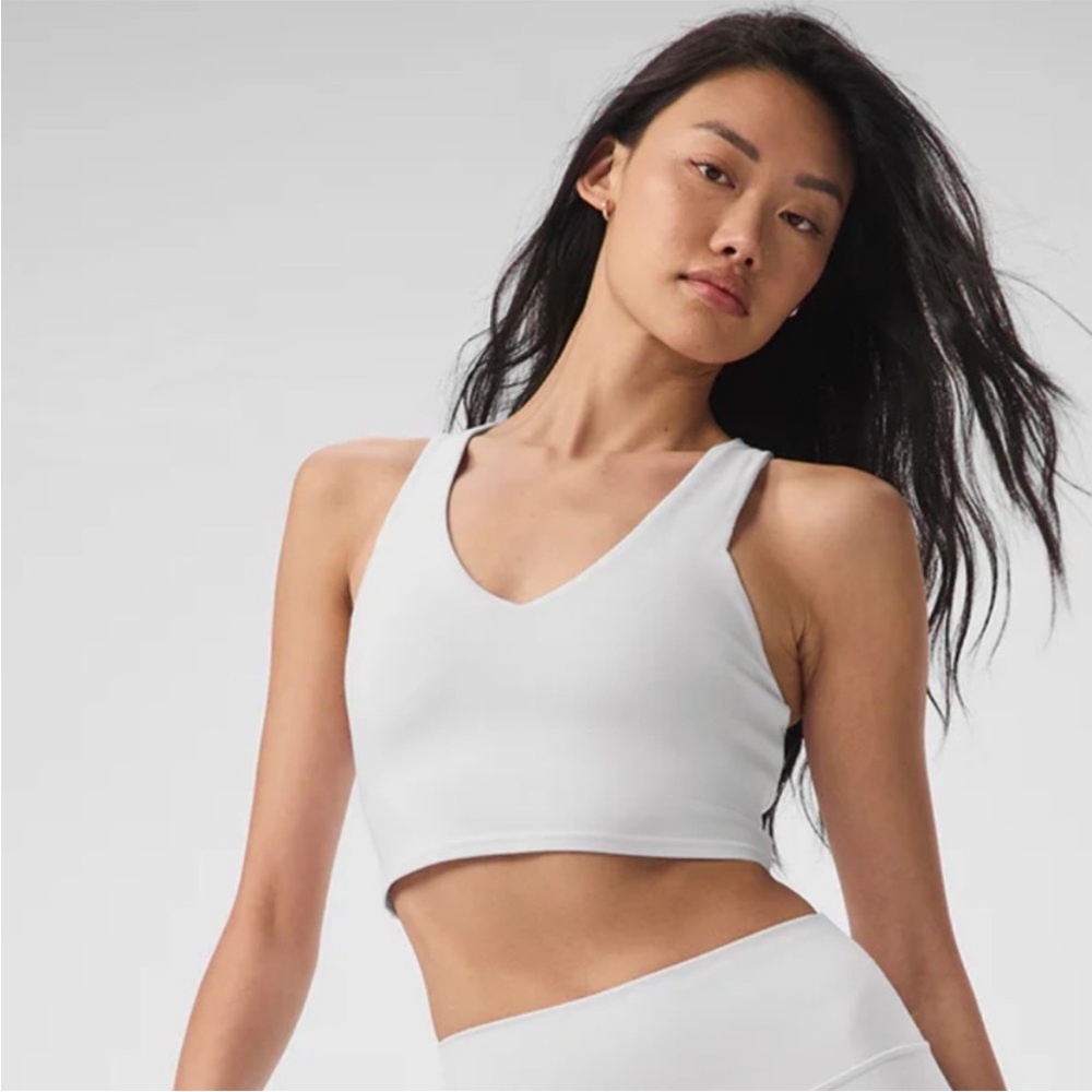 Alo Yoga Airbrush Real Bra Tank. White Color.